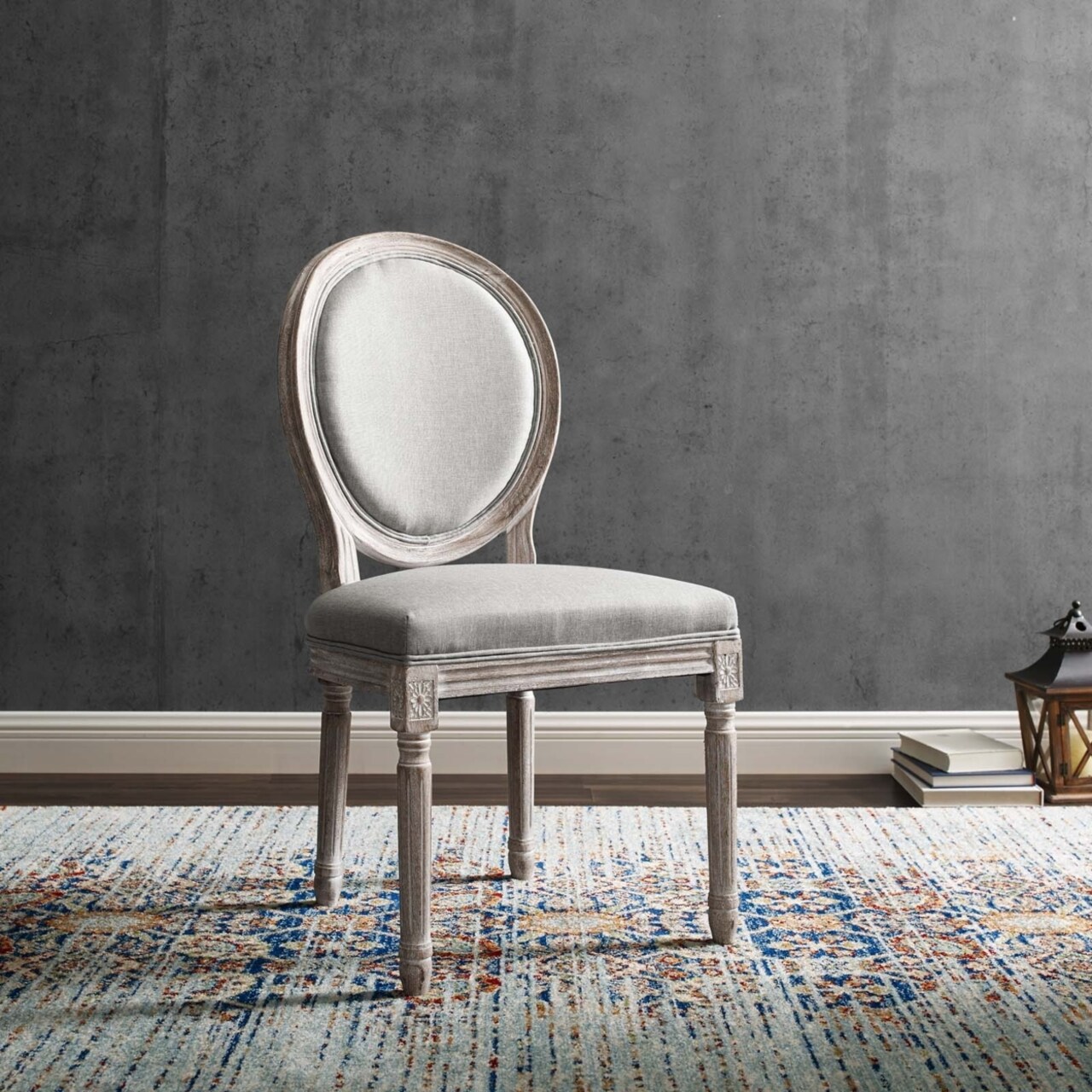 Modway Emanate Vintage French Upholstered Fabric Dining Side Chair-EEI-2821